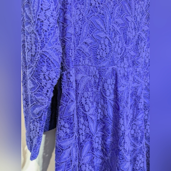 Free People Shake It Up Lace Dress‎ In Blue Size Medium Spring Summer - Picture 7 of 8